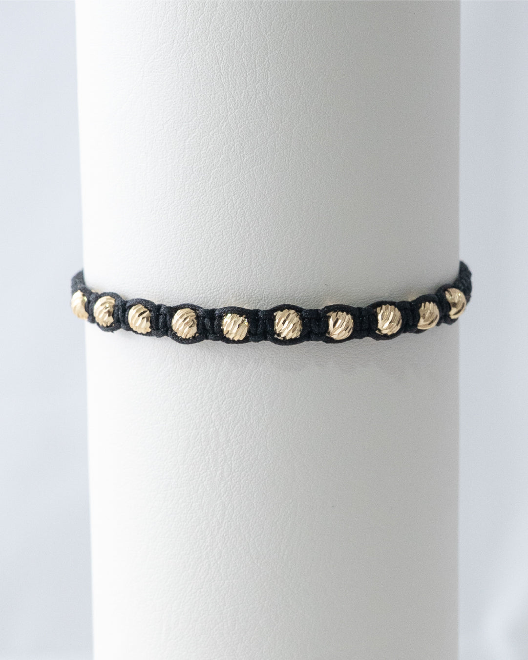 Manilla en balin diamantado italy 4mm, tejido macramé
